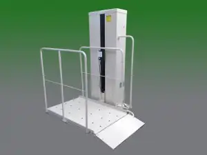 Newport Beach Wheelchair and scooter outside trailer hitch vehicle lifts and vertical platform porch lifts (VPL)